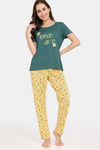Rosaline Mystic Town Knit Cotton Pyjama Set - Samoan Sun — thumbnail 4